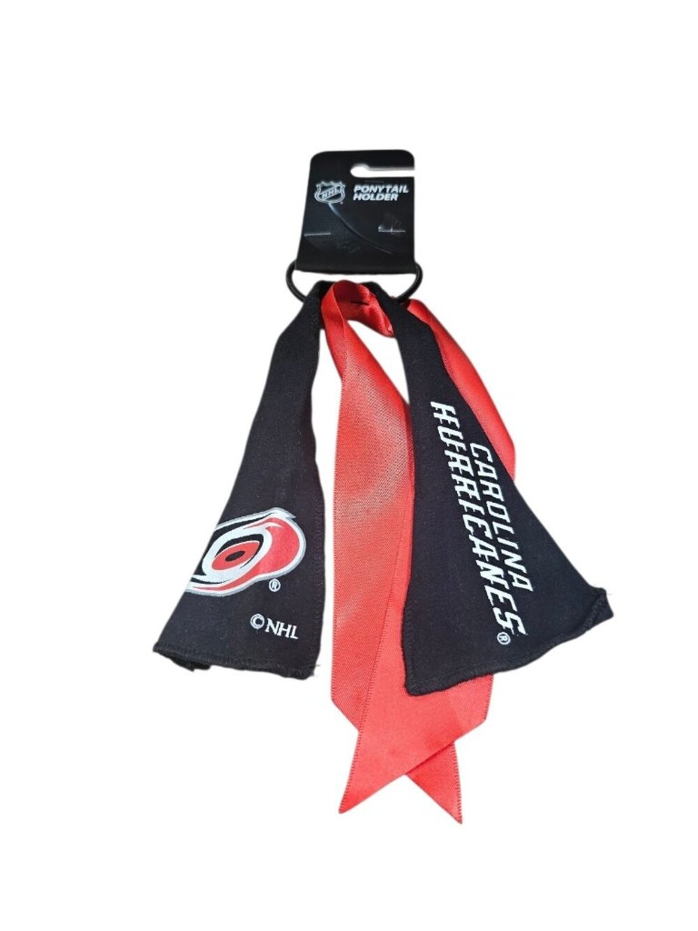 Carolina Hurricanes Ponytail Holder Hair Tie with Ribbons NHL Team Apparel New